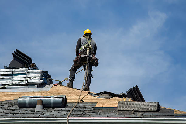 Professional Roof Installation technician working in Marietta, NY